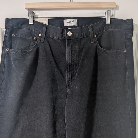NWT Agolde | Clara Low Rise Baggy Flare Jeans in Mascara - Picture 5 of 14